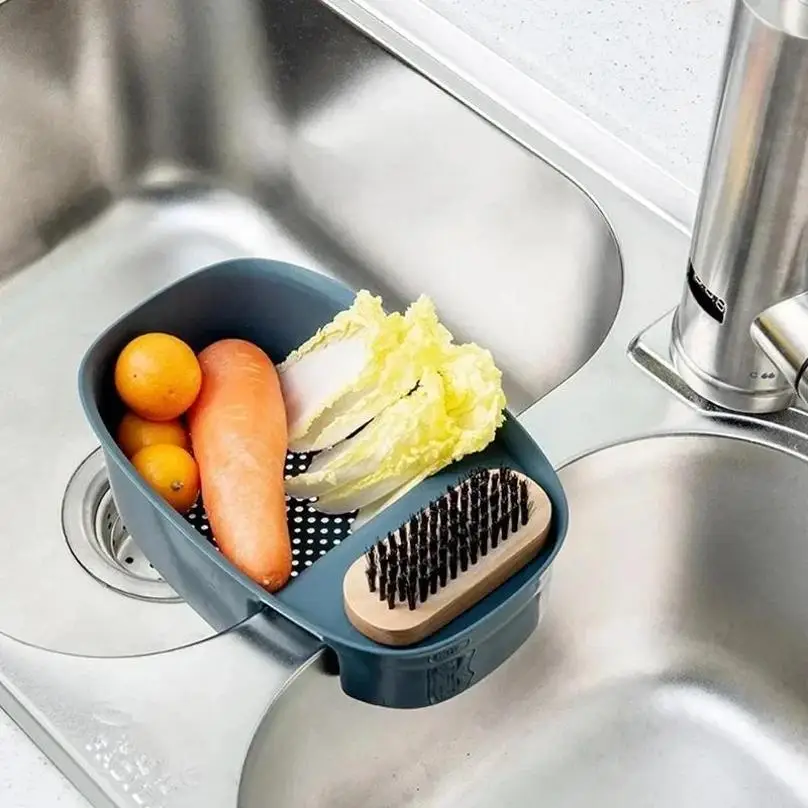 1 Pcs Collapsible Colander Kitchen Accessories Extendable Strainer Fruits Vegetables Noodle Drain Basket Drainer Over Sink