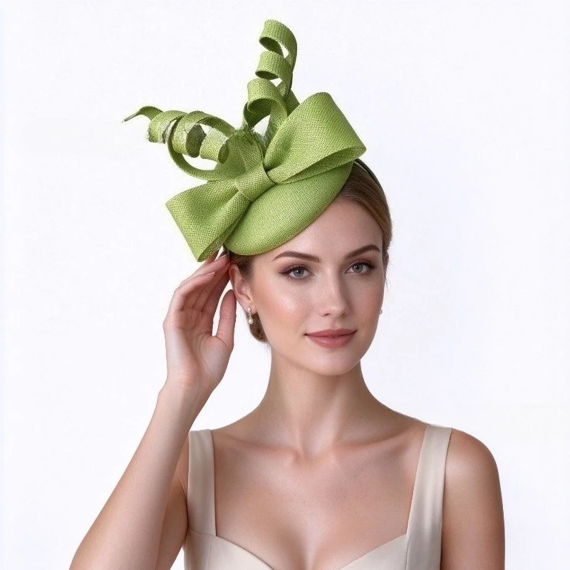 New Elegant Women Fascinator Hat Folding Accessories Headband Bridal Hair Clip Kentucky Derby Cocktail Party Festival Hat
