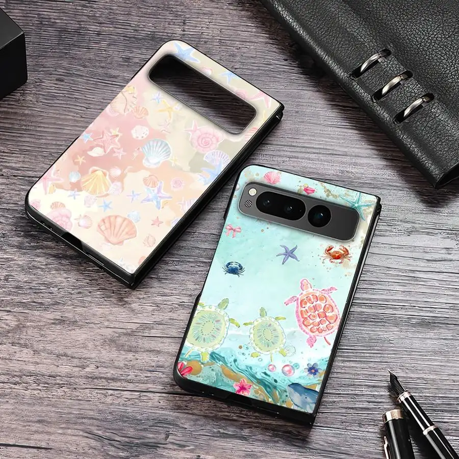 Phone Shell Case for Google Pixel Fold PixelFold Marine Organism Shell