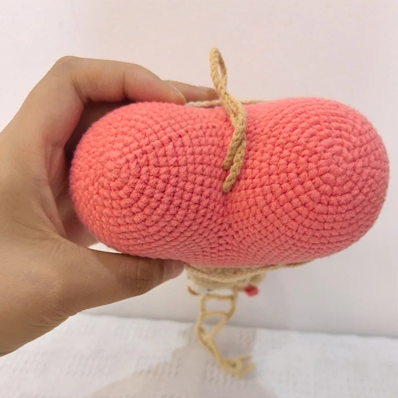 Oso de ganchillo hecho a mano en globo aerostático, decoración colgante para guardería, lindo animal de peluche para colgar en la pared para habitación de niños, decoración móvil para bebé