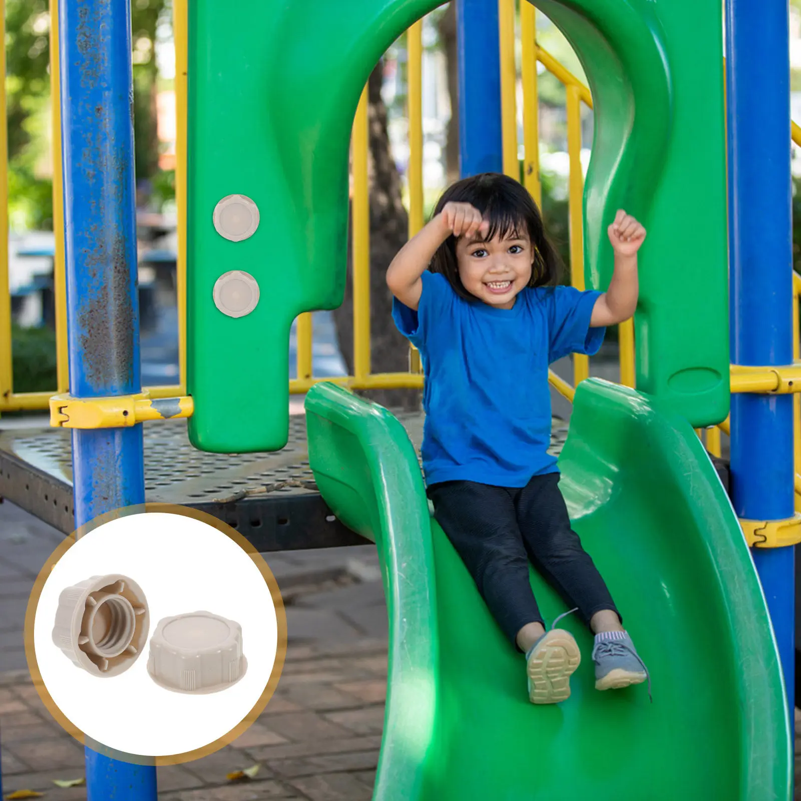 

2Pcs Children Slide Screw Cap Plastic Slide Screw Covers 3Cm Inner Diameter Indoor Playground Safety Nut Protector for Kids