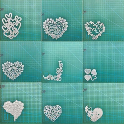 Love Heart Metal Cutting Dies Stencil DIY Scrapbooking Album Paper Card Template Mold Embossing Craft Decoration