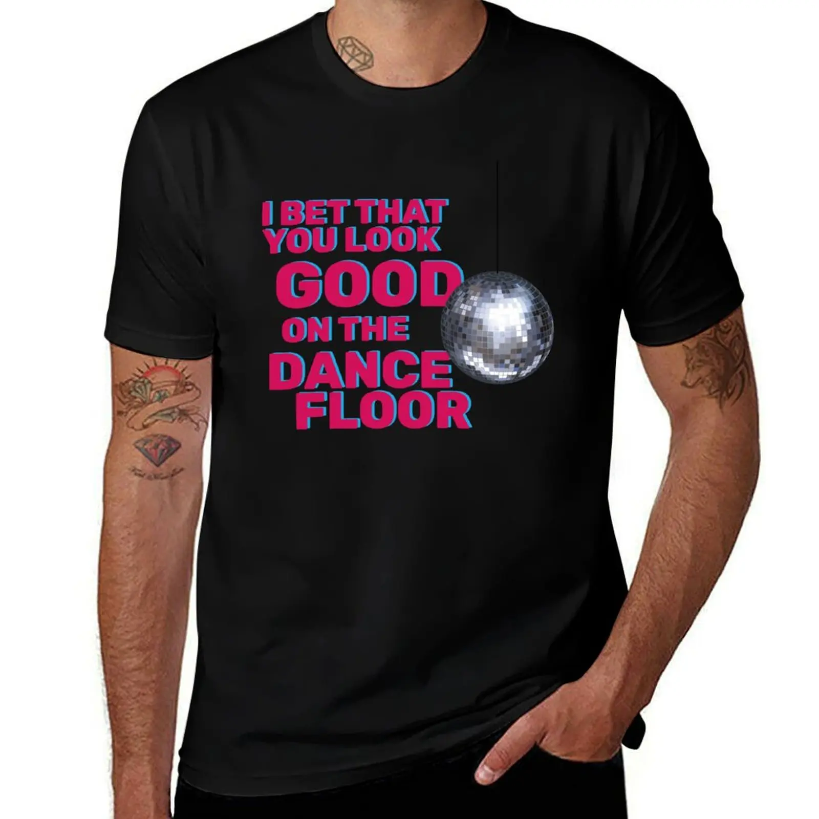 I bet that you look good on the dancefloor! T-Shirt Work Short Sleeve Cotton Top T-Shirt