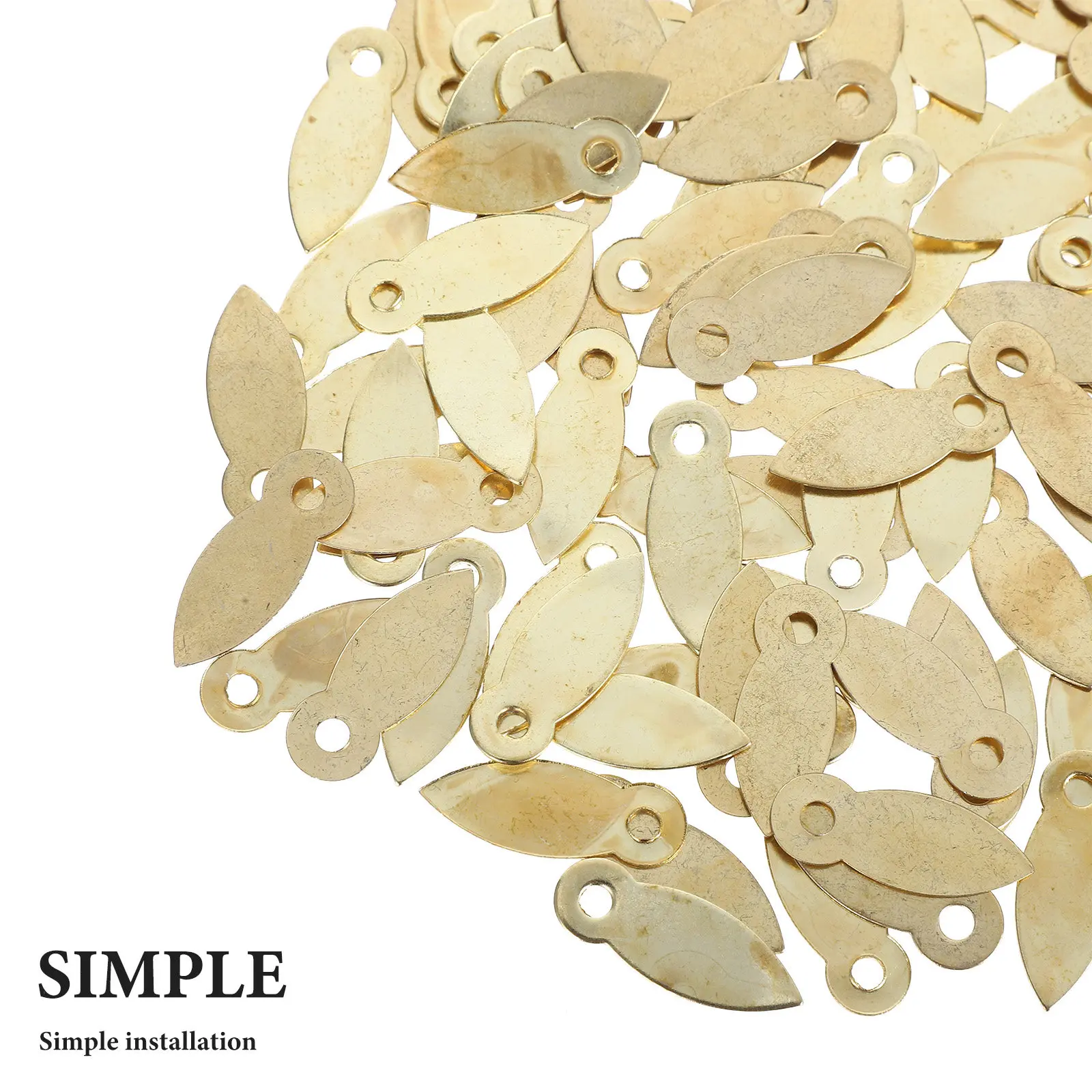 Picture Frame Backing Clips 100 Pack Gold Tone Heavy Duty Fasteners for Photo Frames Home Office Display
