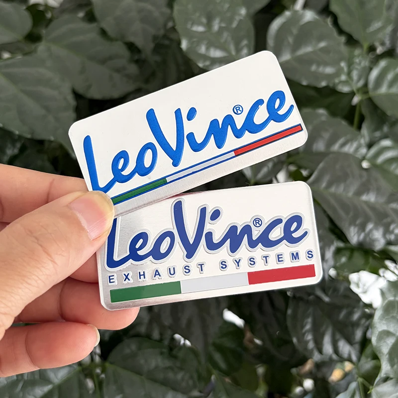 Adesivo 3D LeoVince In Alluminio Per Moto - Stemma Logo Per Scarico Ad Alte Temperature