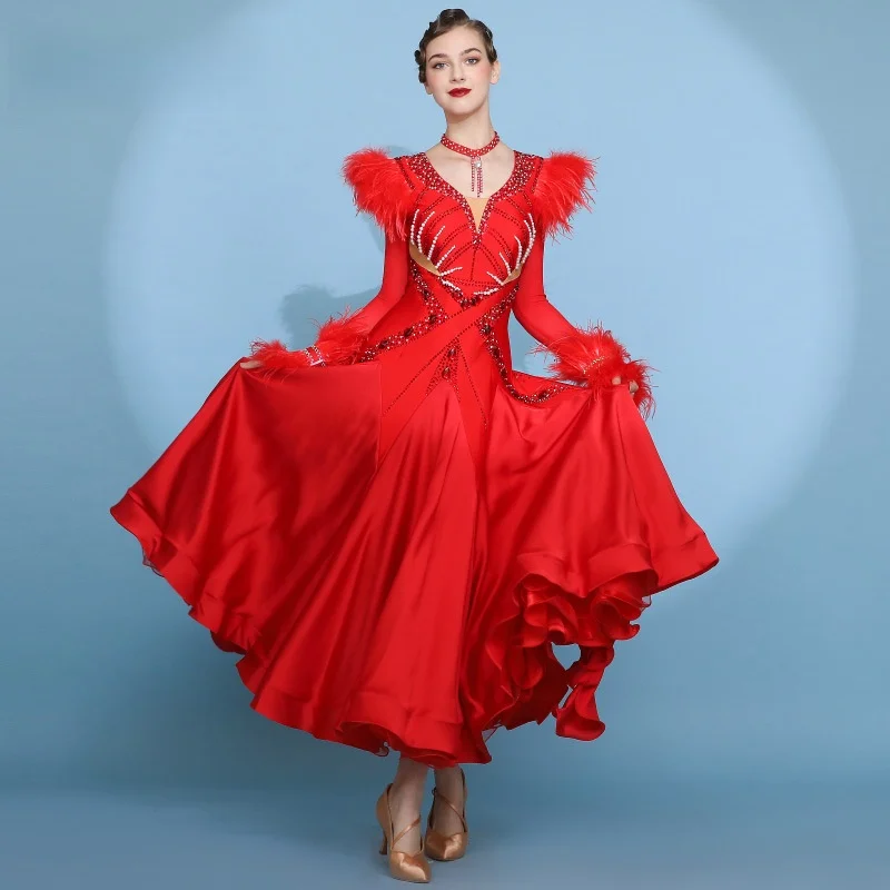 ODBD1311 Hot Sale High Quality Performance Wear Women Ballroom Competition Dress