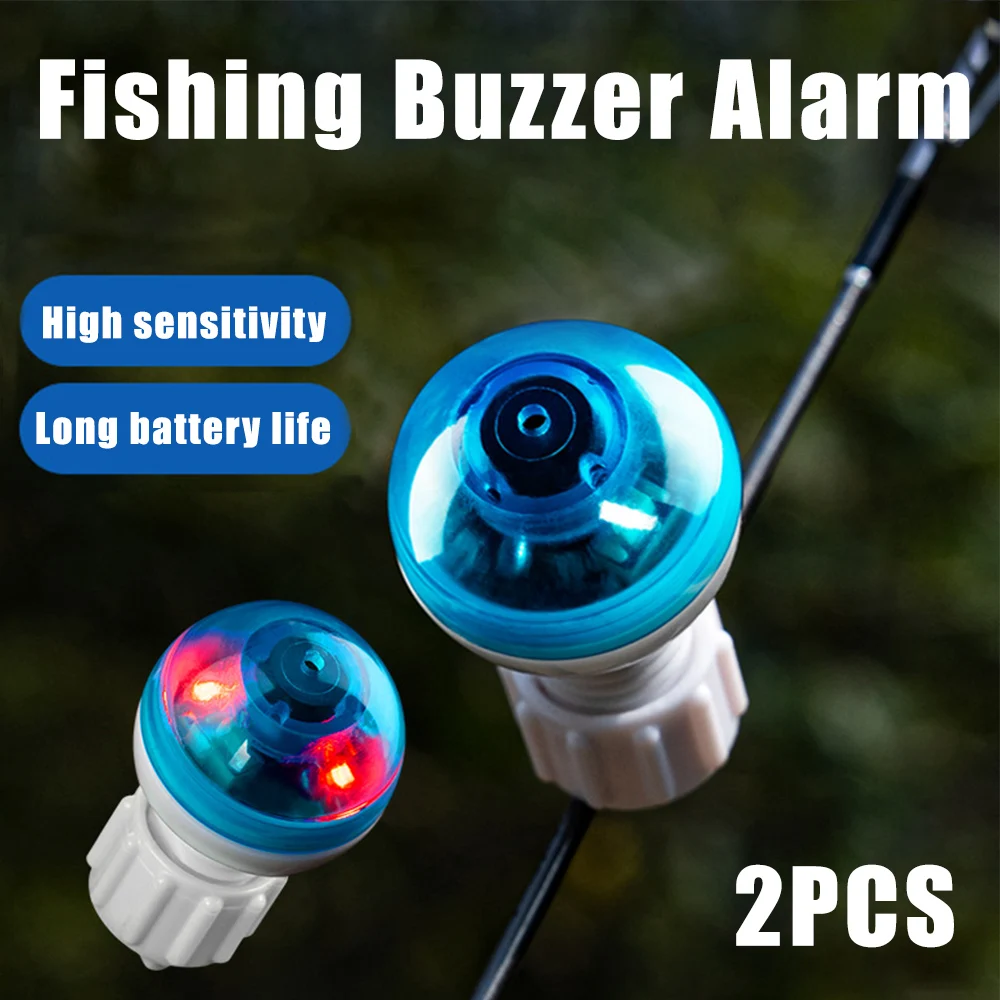 

New Fishing Buzzer Alarm Fish Rod Bite Alarm LED Indicator Sound Alarm Bell Clip