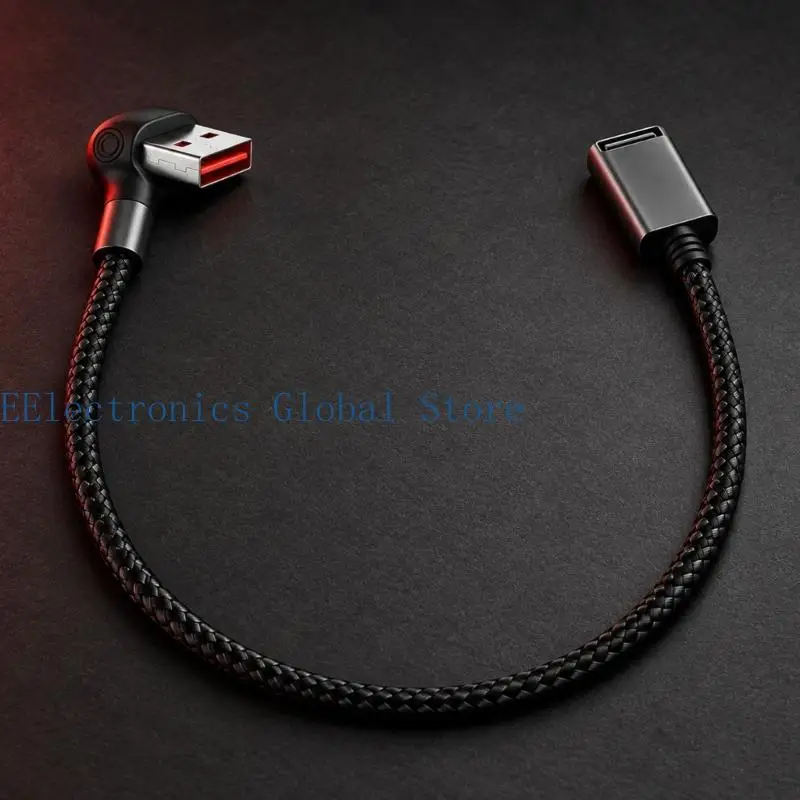 462B Right-Angle USB2.0 Extension for Computers and Televisions, Supporting USB 2.0 Data and Up to 66W Charging Tasks