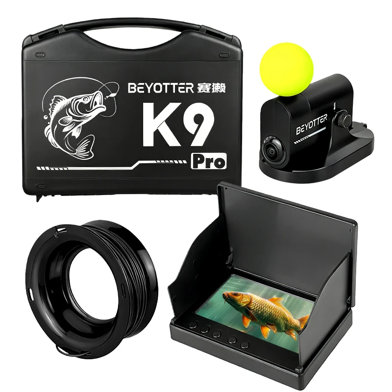 Portable Underwater Fish Finder with LED LCD Display Retractable Float 0.6-30m Detection Range for Sea Lake Boat Fishing Gear