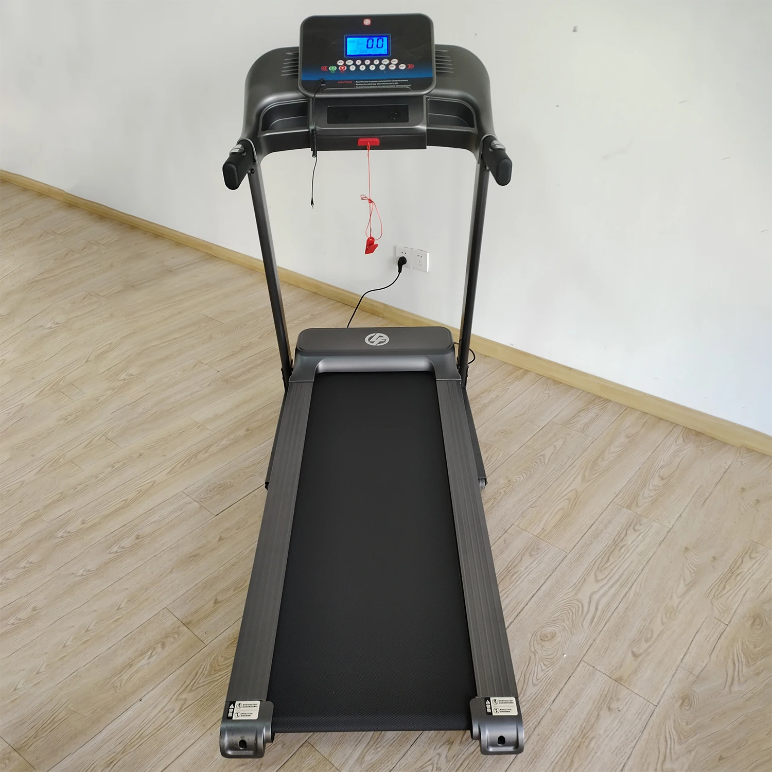 Shock-Absorbing Foldable Smart Treadmill - Auto Incline, Under-Desk Portable, Heart Rate Monitor Fitness Programs for Gym/Home