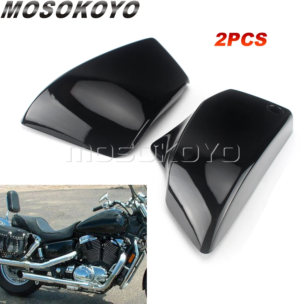 

2x Black ABS Plastic Side Battery Fairing Covers Protector Motorcycle Accessories For Honda VT1100 Shadow ACE Aero Sabre 99-2008