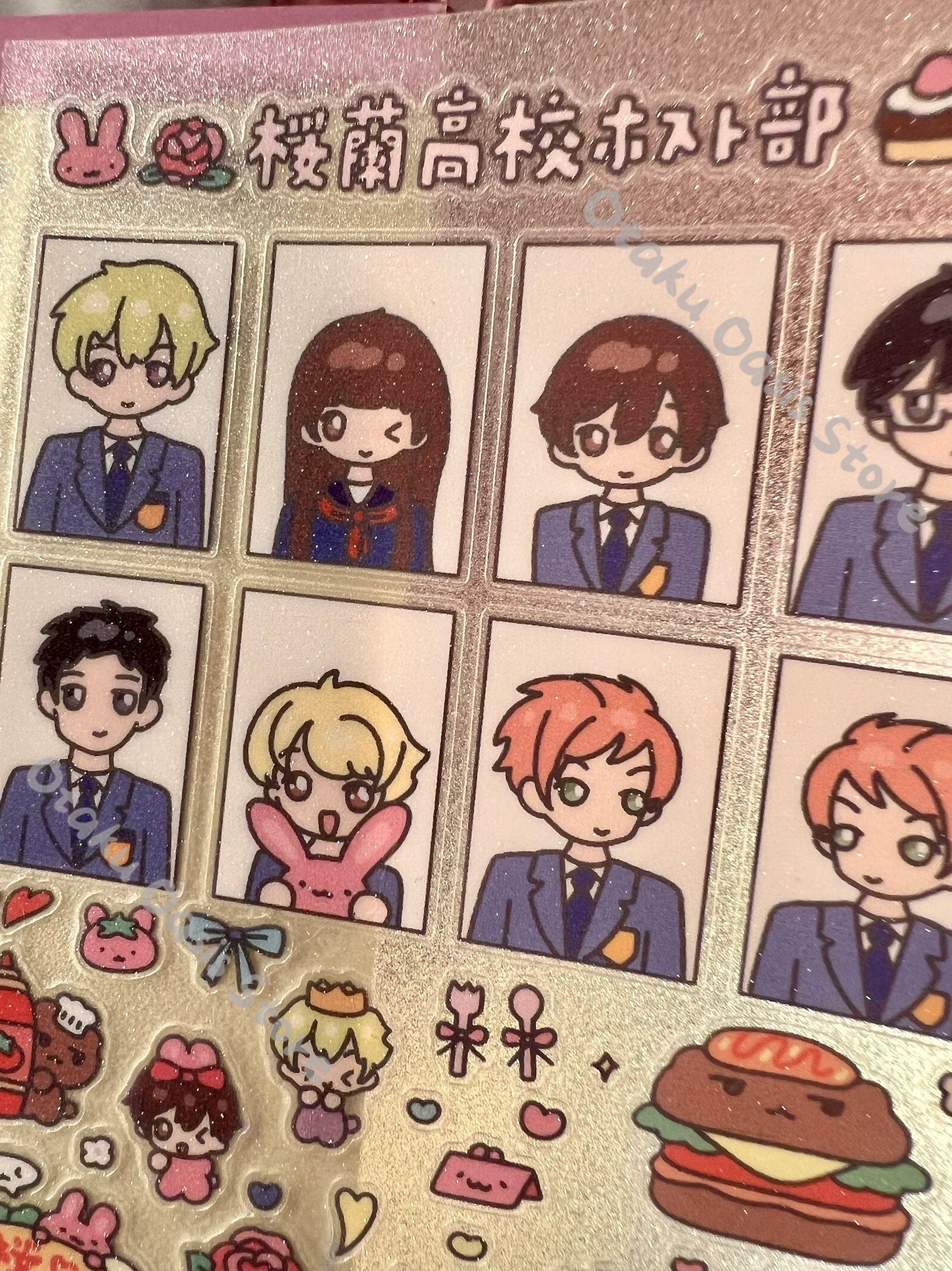 Ouran High School Host Club Fujioka Haruhi Daily Planner Sticker Decoration Periphery Cosplay Figurine Ornaments Paster Decals