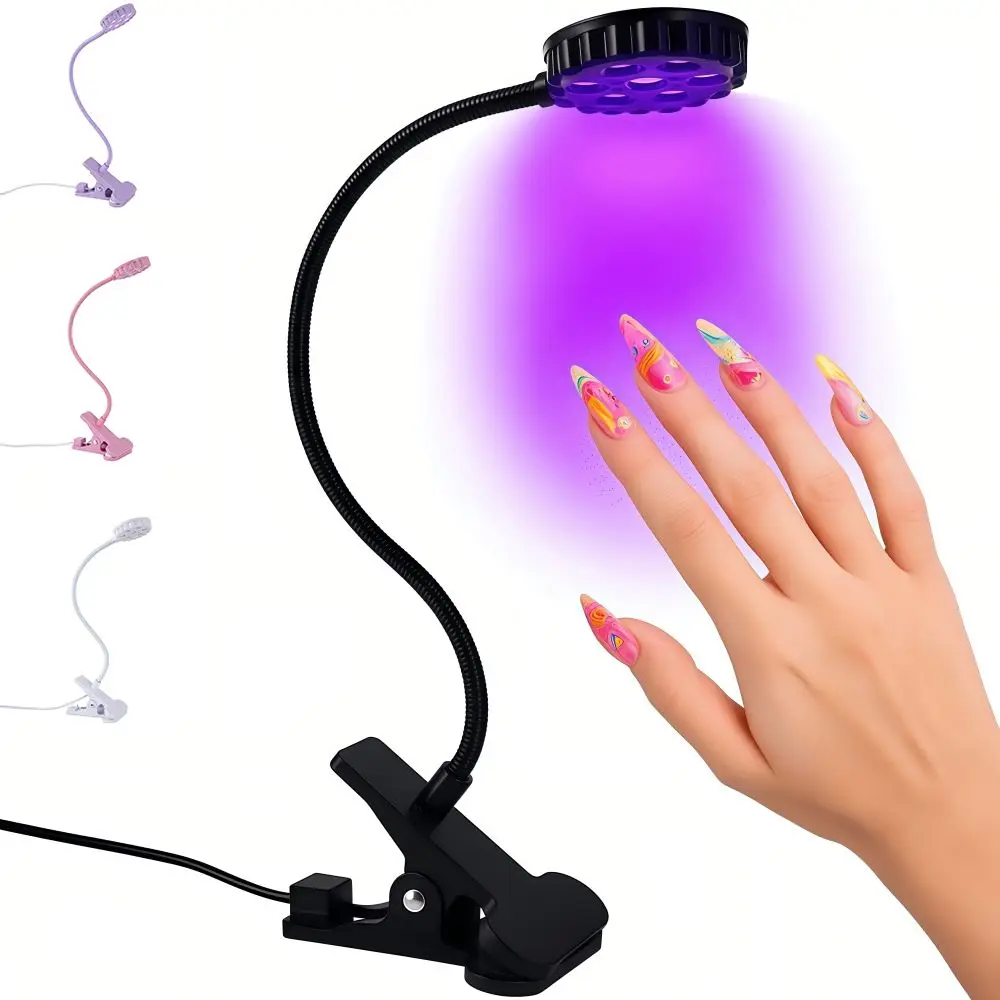 360 graden draaibare LED-nagellamp Gelnagels met clip UV-nageldroger Draagbare nageldroger Lampen voor het uitharden van alle gelnagellak