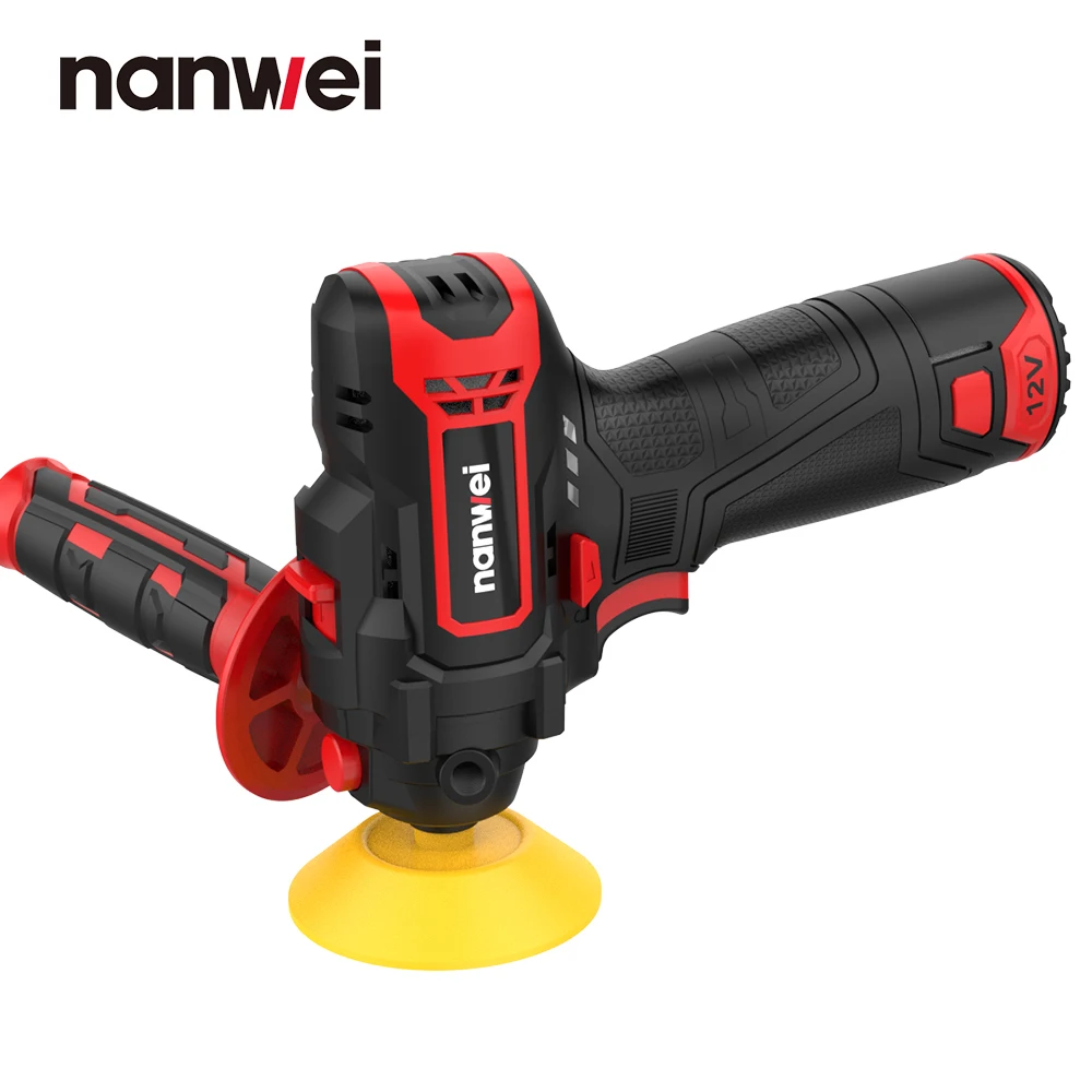 Nanwei 12V Car Polishing Machine Wireless Waxing God Mini Polishing Locomotive Paint Scratches Sponge Polishing Machine