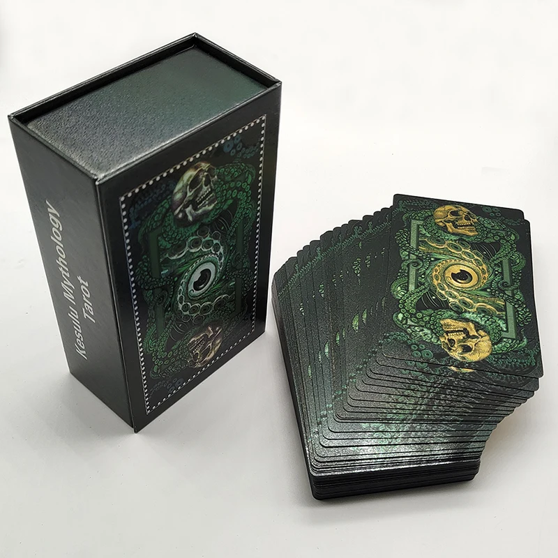 Legend Cthulhu Whispers Of The Old Gods Luxe Gold Foil Tarot PVC Divination Cards With Frosted Finish In Nice Megnetic Box