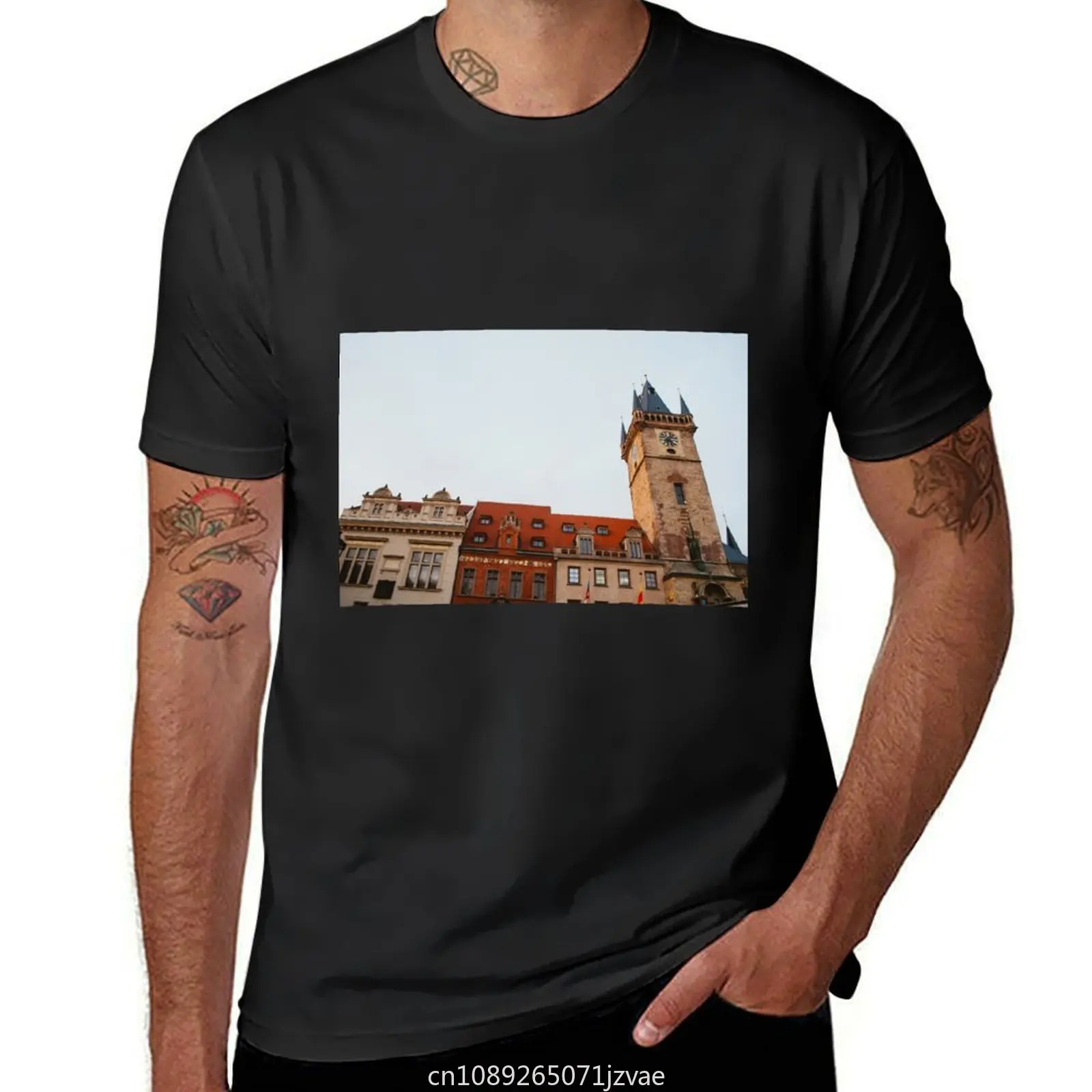 Old town cityscape in Prague T-Shirt blanks sublime for a boy plain t shirts men