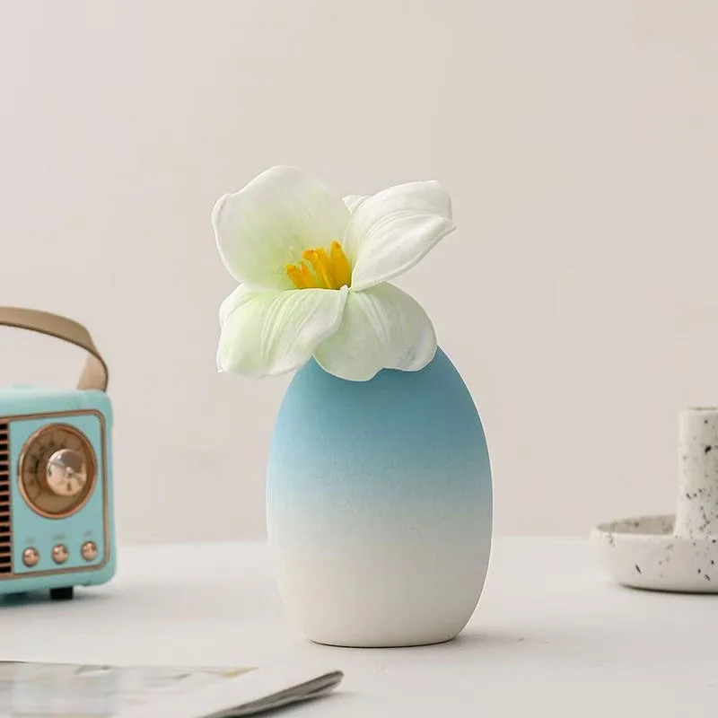 Nordic Style Ceramic Vase Modern Decorative Vase for Dried Flowers Pampas Grass Home Office Table Centerpiece Decoration Gift