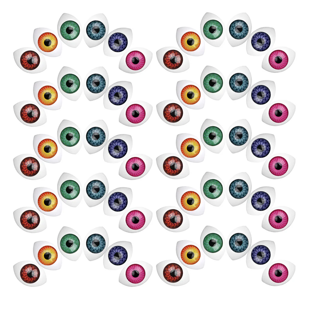 

100Pcs Durable Resin Craft Eyes Unique Boat Shape Design for DIY Crafting Activities Fun Resin Eyes Fake Eyeball