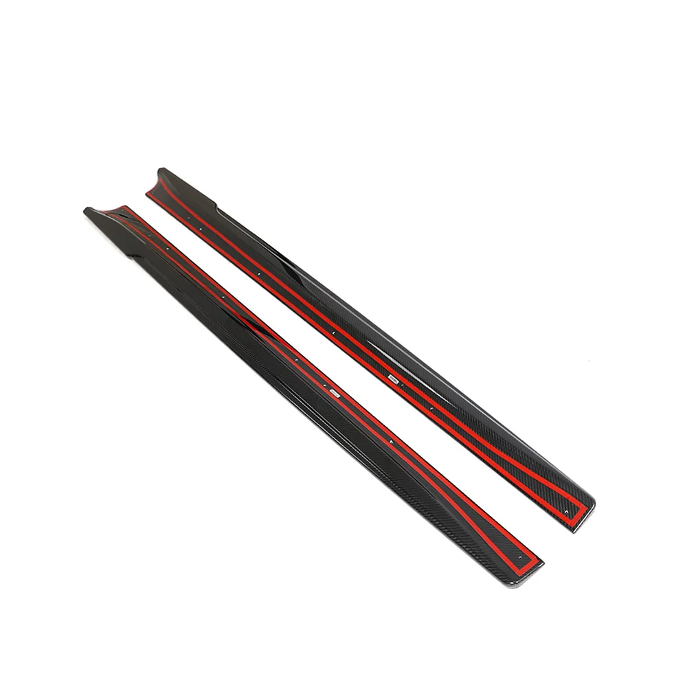 Factory OEM  Dry Carbon Fiber Side Skirts for Tesla Model 3 2023 Body Kits