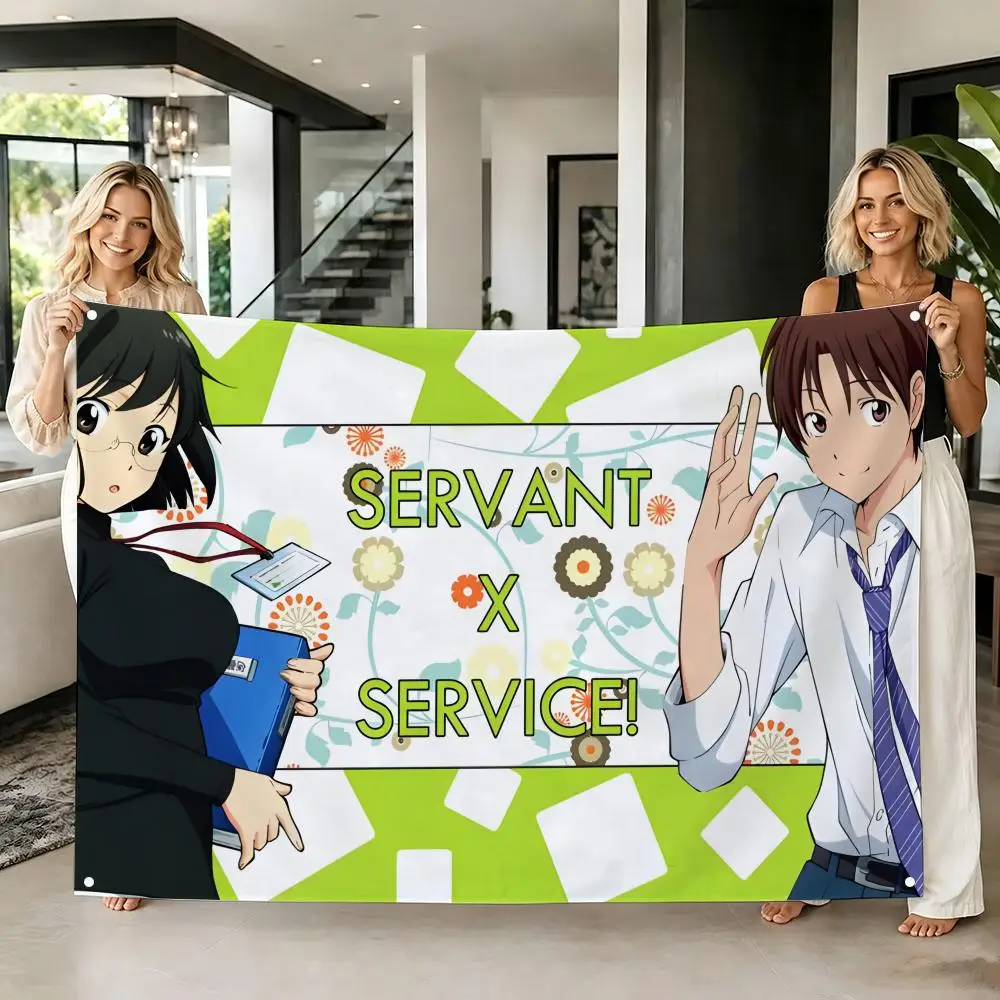 Comedy Anime S-Servant X Service Flags Tapestry Creative Pattern Photo Living Room Wall Art Party Outdoor Decor