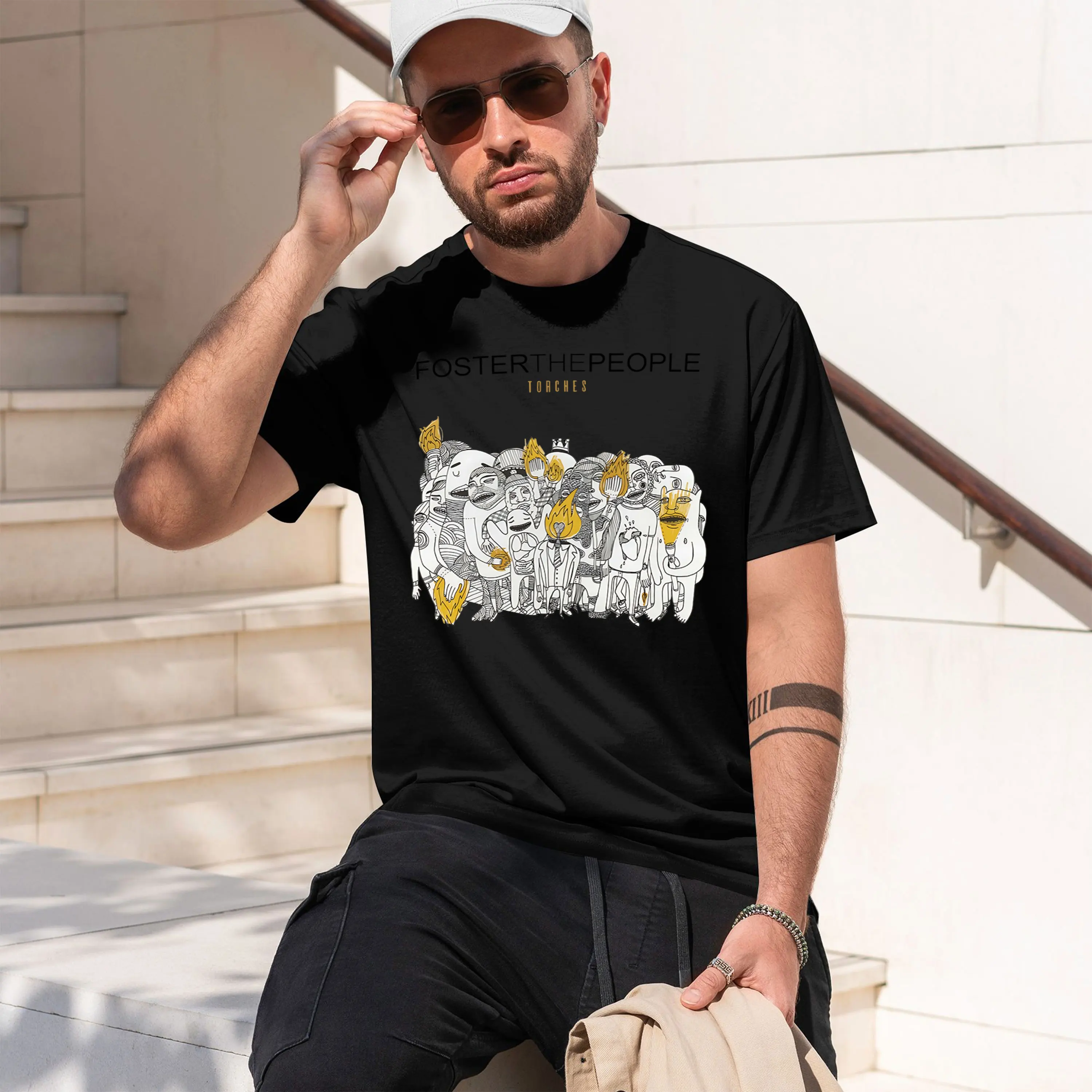 Camiseta Masculina de Manga Curta Gola Redonda Foster The People Dear Tores 2026 Novo Modelo Clássica Casual Várias Cores e Tamanhos para o Dia a Dia