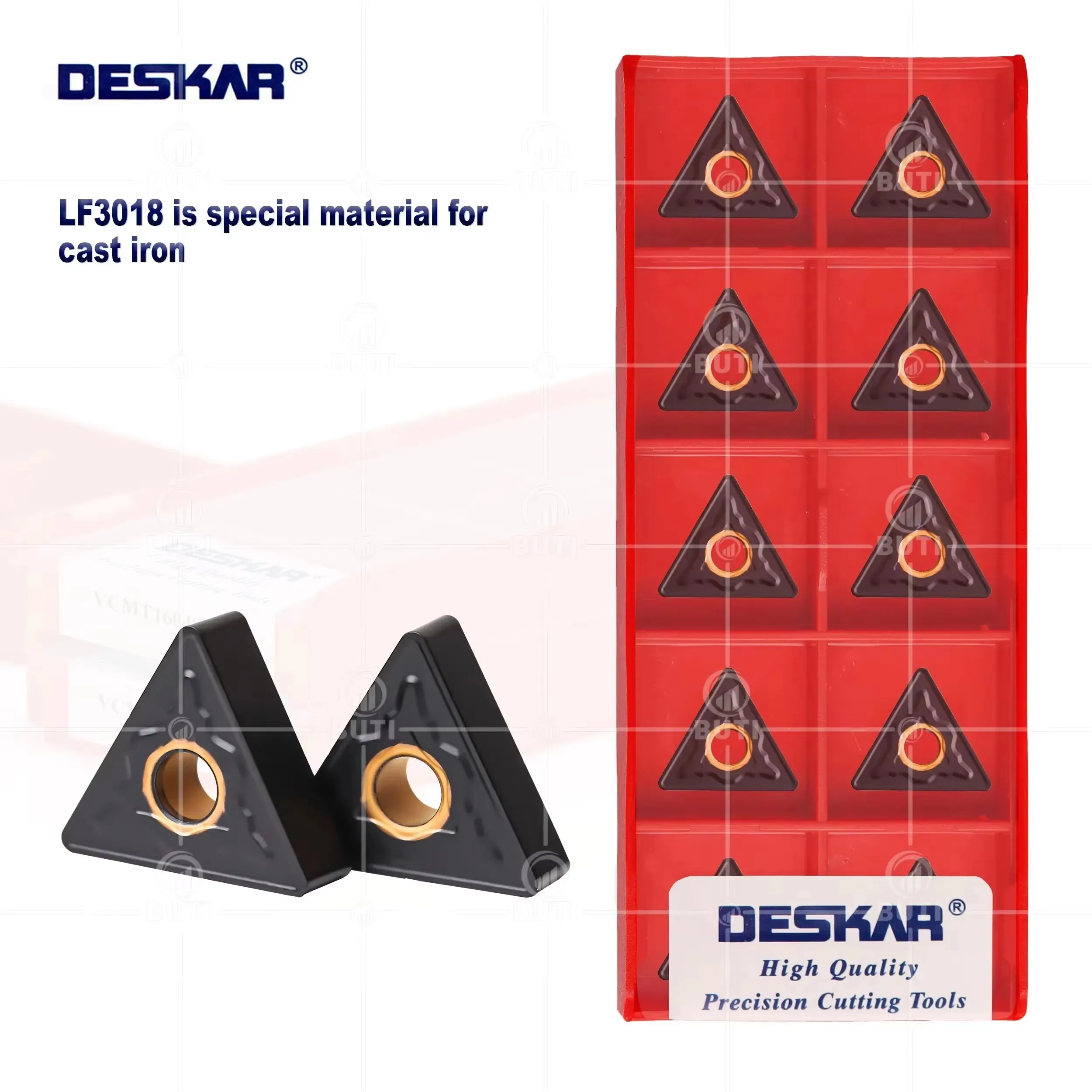 

DESKAR 100% оригинальные токарные вставки TNMG160408-DK LF3018 для чугуна, золота, токарного станка с ЧПУ, внешний треугольный поворот, специальные материалы