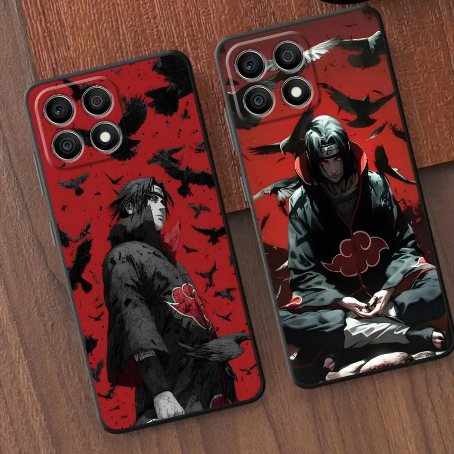 Funda para Honor 200 400 Lite X5b X8 X9a X7 Magic5Lite 70 X6 8X 90 funda de teléfono suave negra cómic Uchiha Itachi
