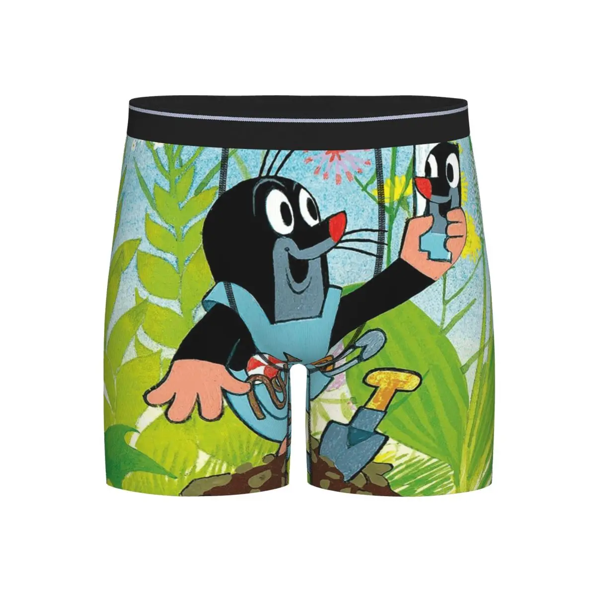 

Long Boxer Underpants Shorts Mole Happy Krtek Panties Men Ventilate Underwear for Homme Man Boyfriend Gift