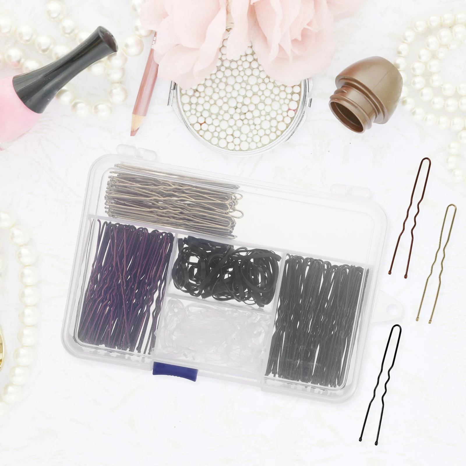 

U clip Bobby Pins Black Brown Mini Buns Hair Styling Accessories Women Kids Durable Firm Hold Hair Tools Set