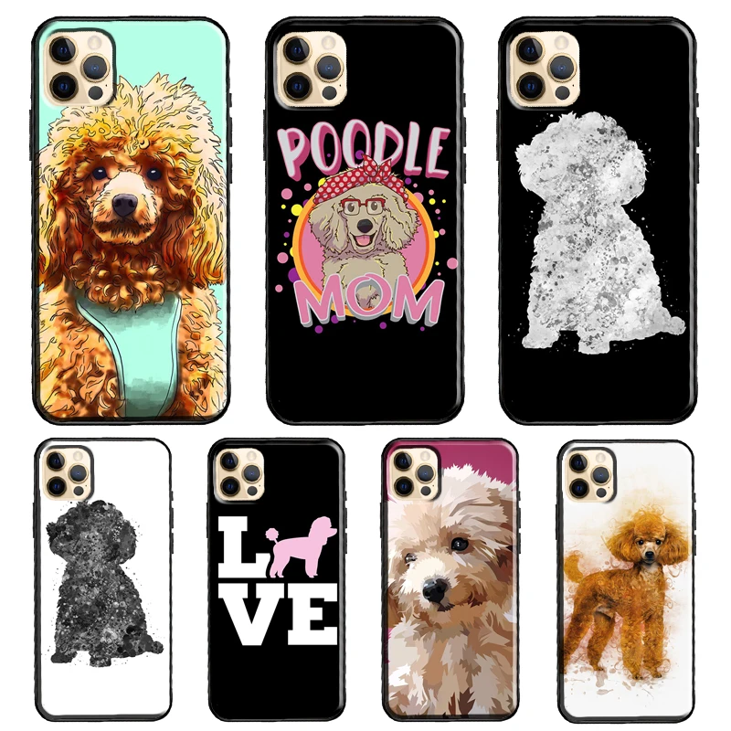 Cure Cartoon Poodle Funda Case For iPhone X XR XS MAX 11 12 13 Pro Max Mini 6S 8 7 Plus SE 2020 Cover Shell