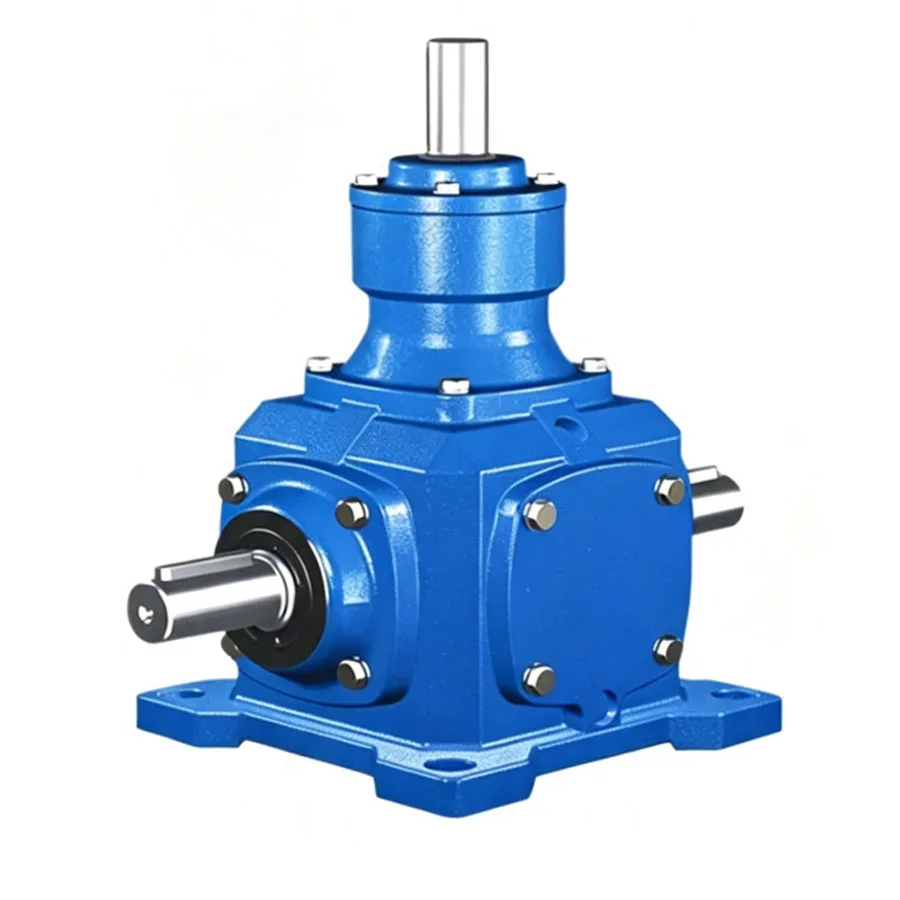 Right angle T-shaped steering gear, forward and reverse speed increasing gearbox, cross commutator, spiral bevel gear reducer