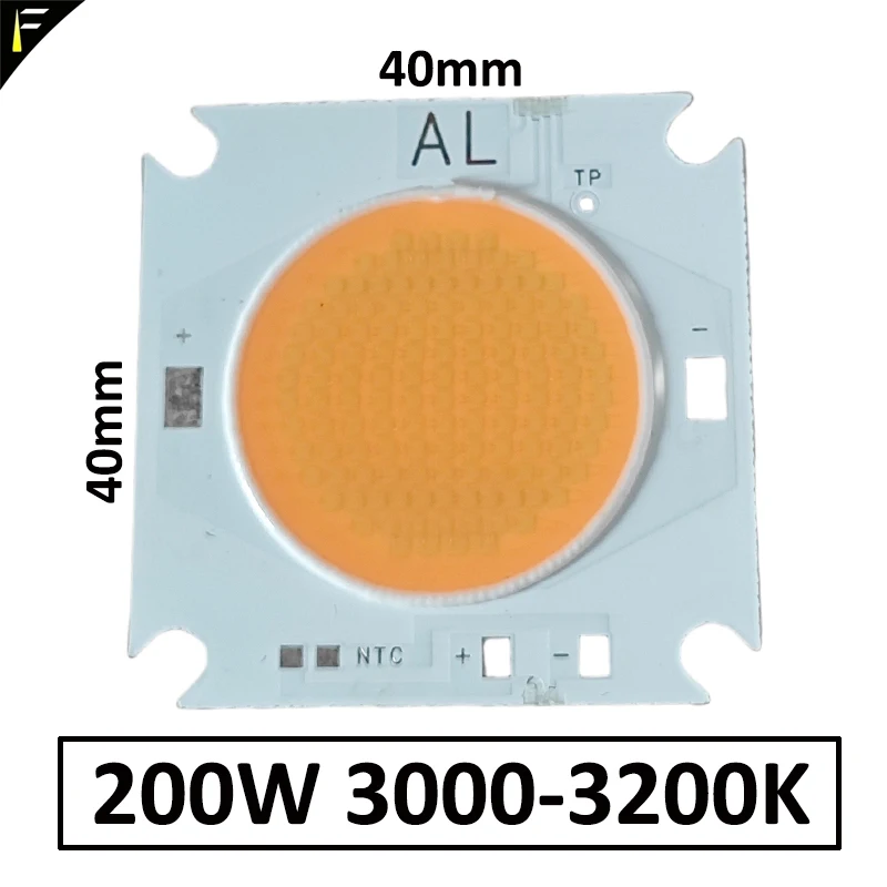 LED Integrated Light Source 200W COB 36V 40x40mm for Front Light Spot Lights Film and Television(With Condensing)