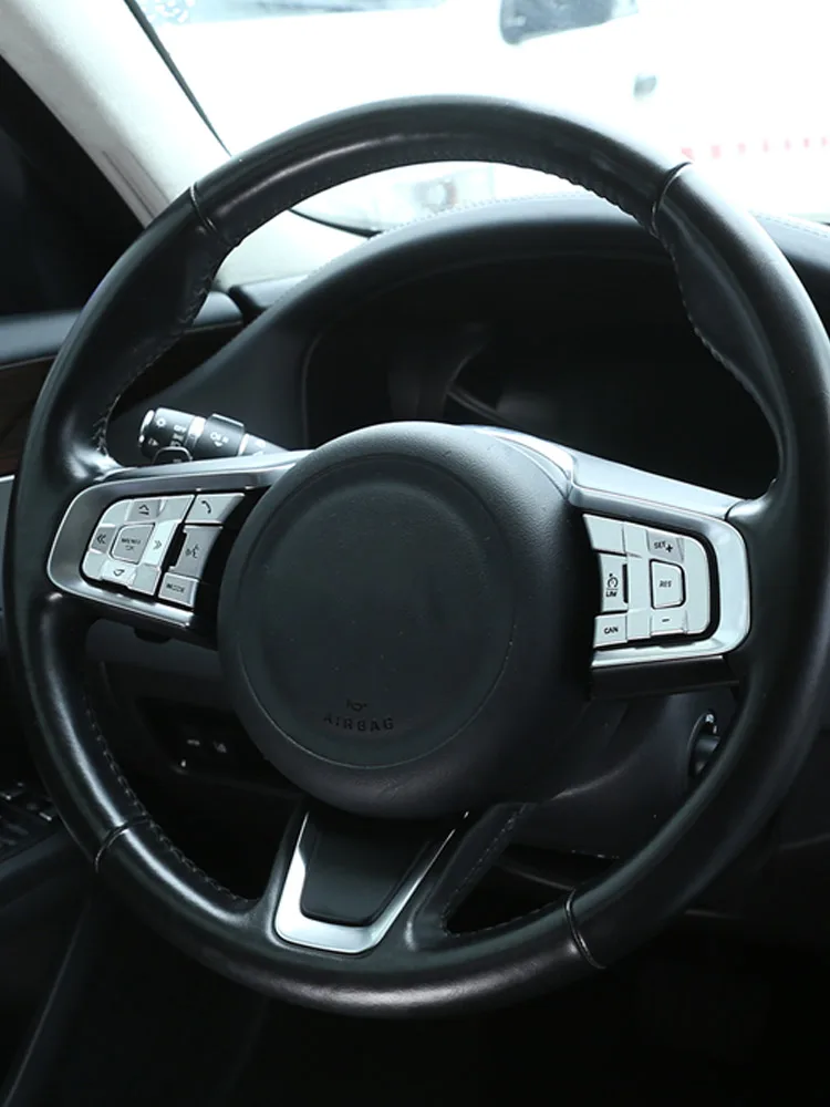 Für Jaguar XE XF F-PACE E-PACE F-TYPE Aluminium Legierung Auto Lenkrad Taste Pailletten Dekorative Schutz Aufkleber Zubehör – Detail 3