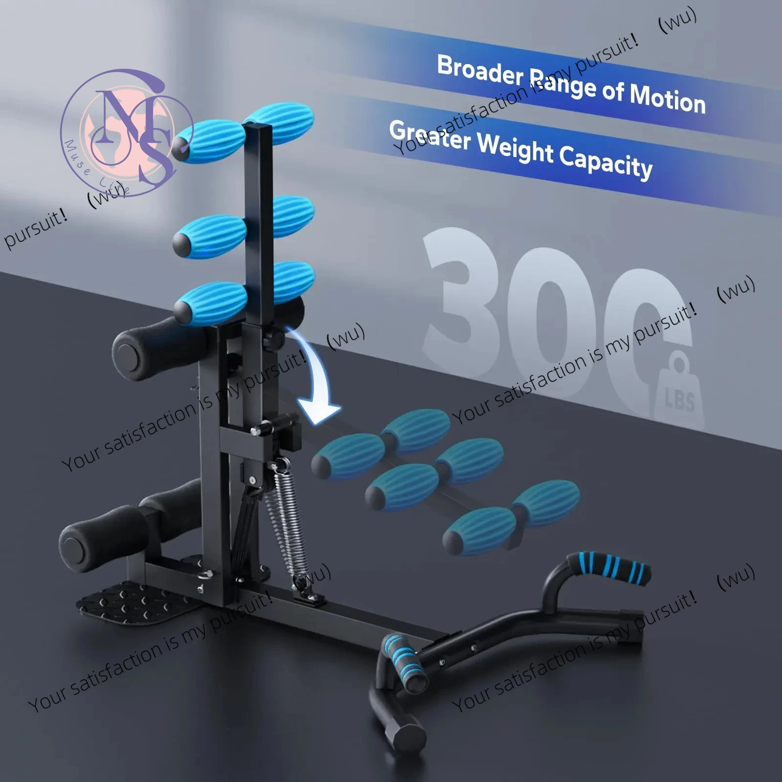 ZOCI-Deep Squat Machine Adjustable Glutes Trainer Machine Core Leg Push Up Workout Machine Multifunctional Buttocks