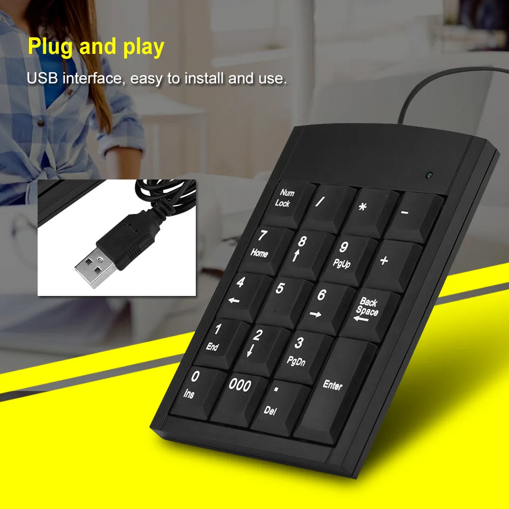 Mini USB Keypad Number Keyboards Numeric Keyboard Portable Mini USB Numeric Keypad Number Keyboard for Laptop USB Numeric Keypad