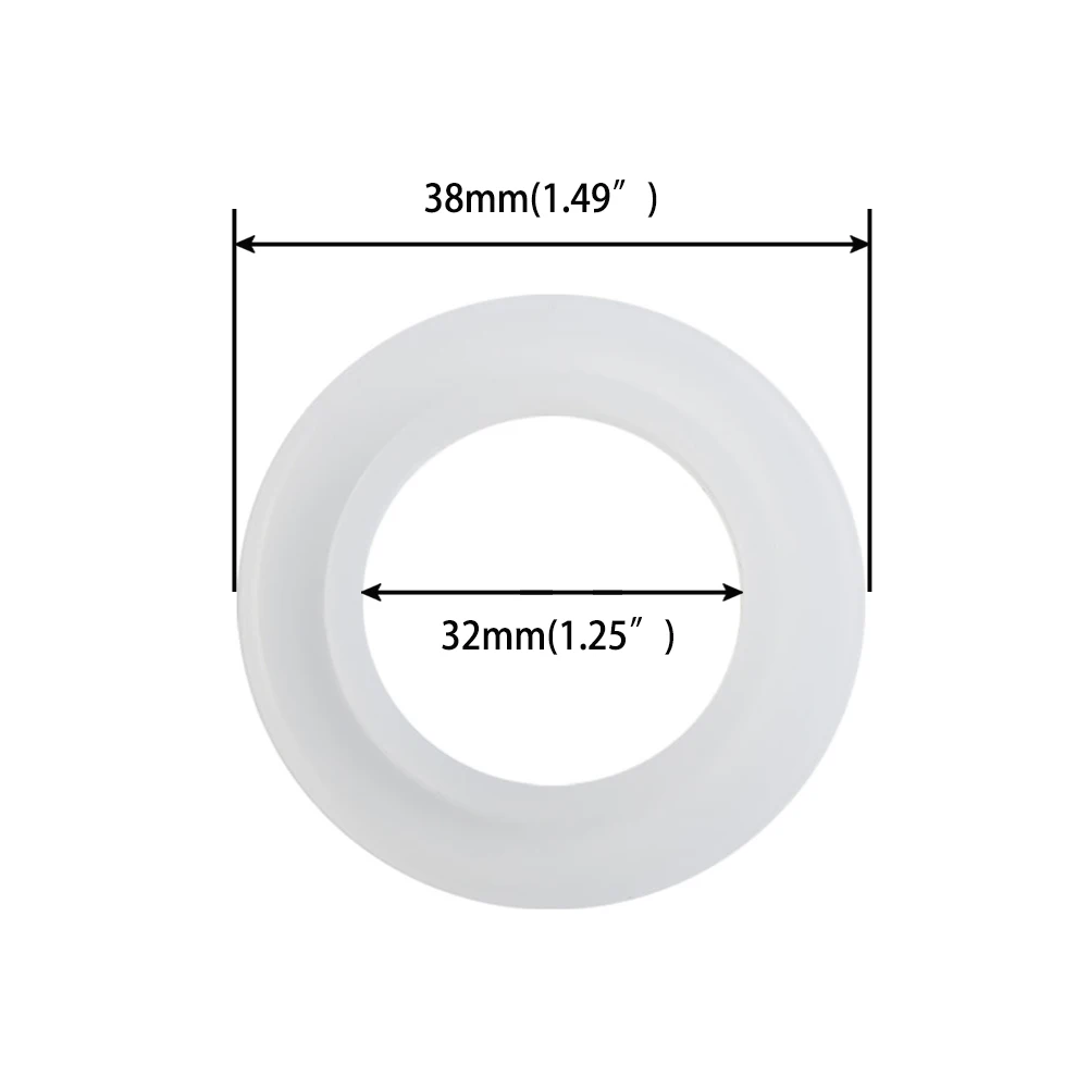 1/5pcs Silicone Rubber Flat Gaskets Outer Dia 35mm-41mm White Sink Pop Up Plug Silicon Cap O Rings Seal Washers Sealing Ring