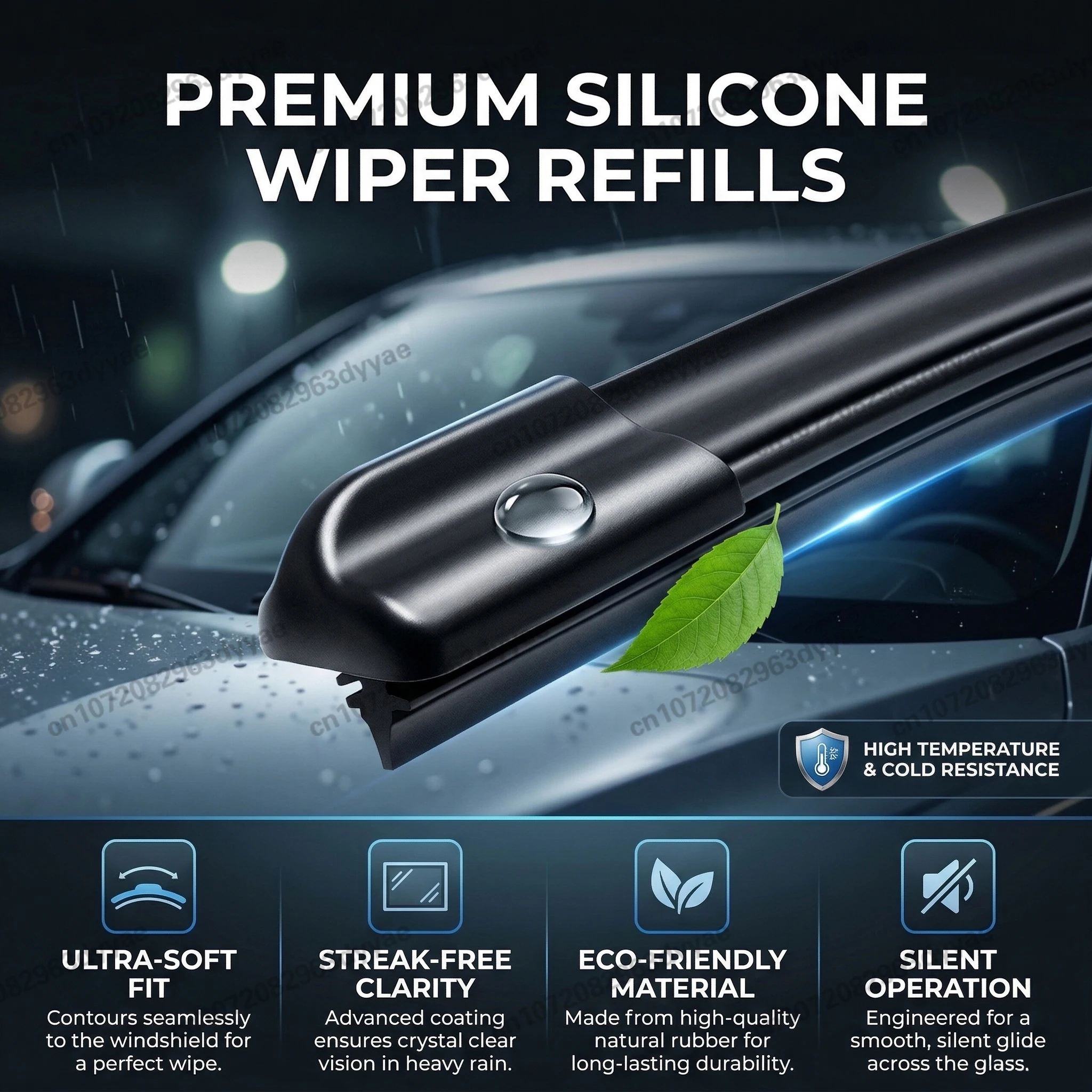 For Kia Optima Magentis K5 Lotze MG MK2 2005~2010 Frameless Car Wiper Blades Cutter Windscreen Cleaning Replacement U J Hook view 3