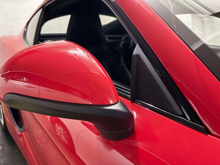 One Pair of 2 Pieces Black A-Pillar Triangular Plate Wind Deflector for Porsche Cayman & Boxster 981 718,Brand New Car Parts