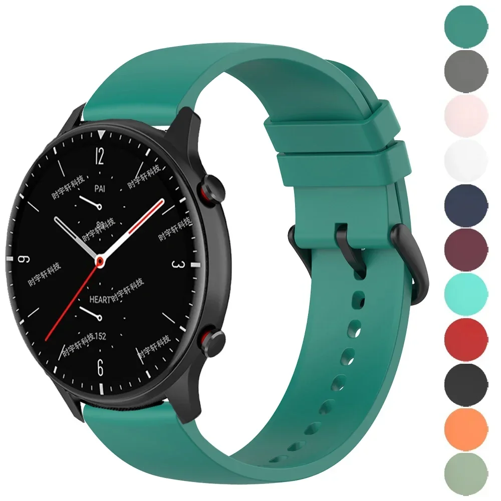 

For Huami Amazfit GTR 3 Pro Strap Silicone Watchband Replacement Wrist Bracelet 22mm Band For Amazfit Bip 5/GTR 2 2E 47mm Watch