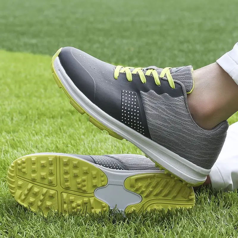 Waterproof Golf Shoes Mens Large Size 39-49 Training Shoes Classic Golf Shoes Rubber Uppers