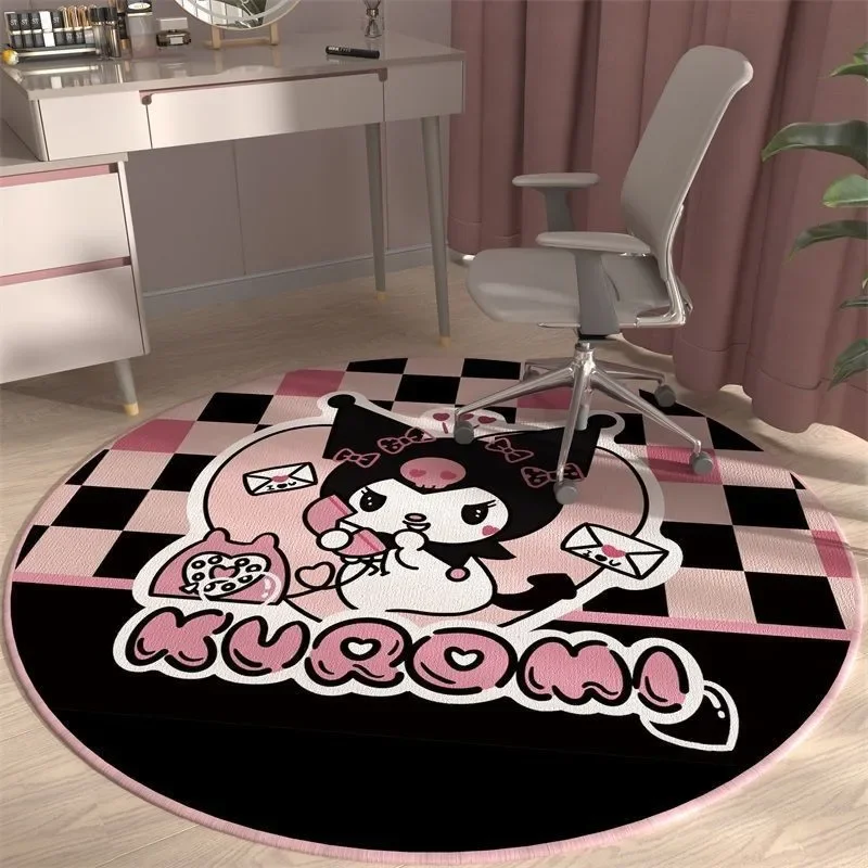 Almohada de cojín Sanrio Kuromi para niños, Alfombra de Anime Kawaii, alfombrilla antideslizante para baño, silla linda, juguetes de felpa, regalo