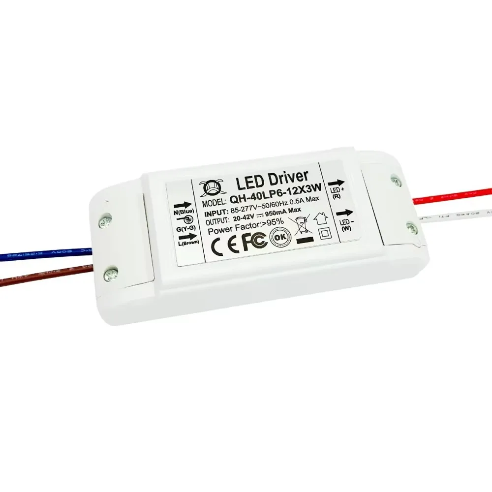 1pc 6-12x3W 950mA LED Driver DC20-42V High Power LED Powr Supply For Floodlight