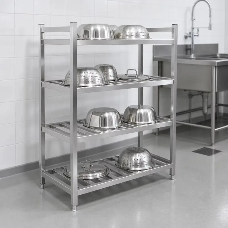 Custom Stainless Steel Storage Racks Space Saving for Catering Kitchens Pantries and Services