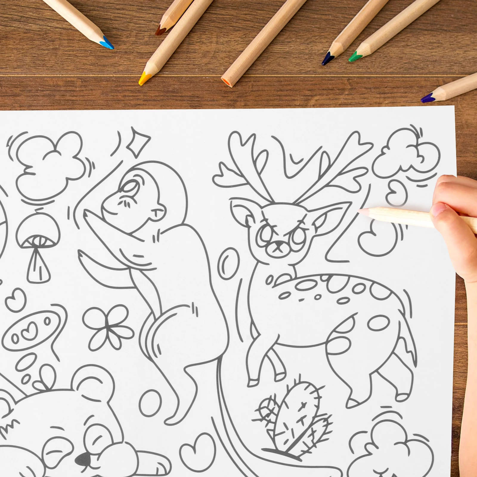 

Graffiti Scroll Children Coloring Poster Wall Picture Paper for Painting Children's Kids Diy