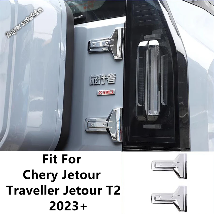 

For Chery Jetour Traveller T2 2023 2024 Car Rear Trunk Tailgate Hinge Frame Decoration Cover Trim ABS Modification Accessories