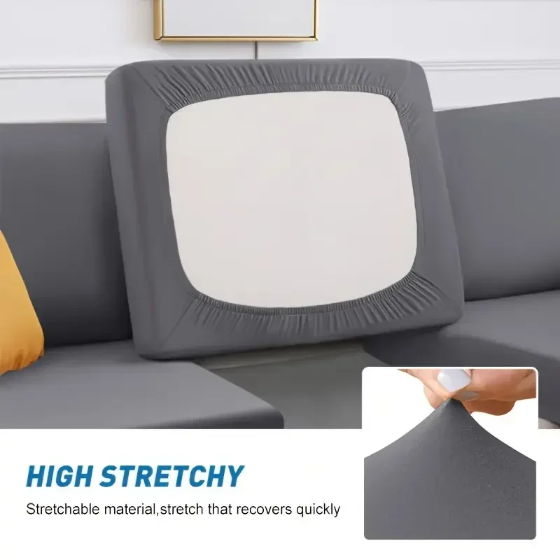 1/2pcs Stretch Sofa Cushion Cover Solid Color Spandex Sofa Covers for Living Room Pets Kids Couch Slipcover Furniture Protector
