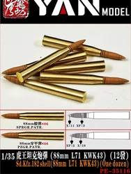 Yan Model PE-35116 1/35 Sd.Kfz.182 Shell (88mm L71 KWK43) (One dozen)