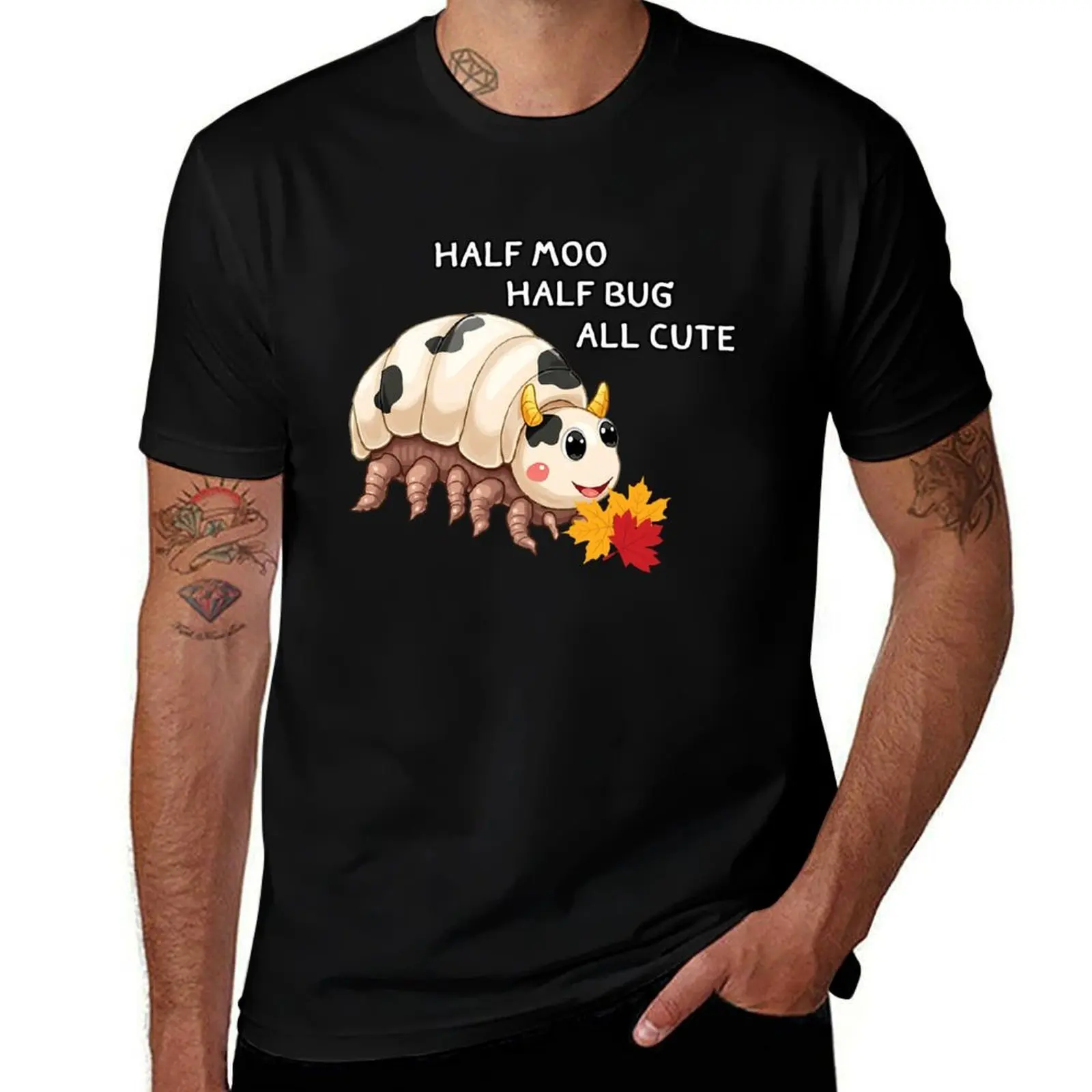 

Dairy cow isopod with maple leaf. T-Shirt blanks hippie clothes luxury t-shirt men graphic t shirts