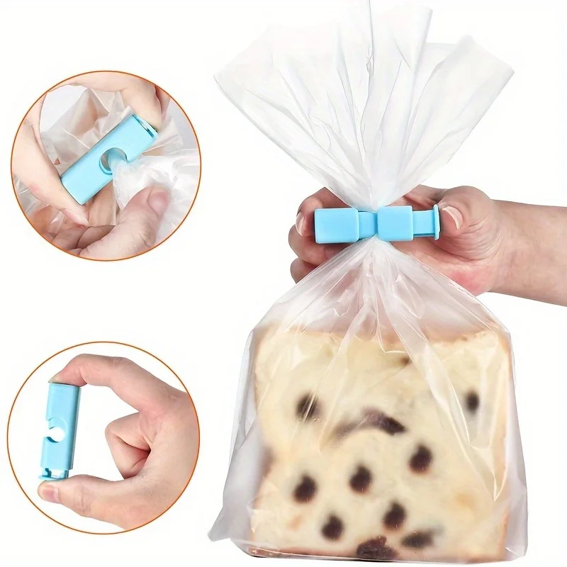 4, kitchen pressed snack bag sealing clip, used for storage, sealing, food seasoning moisture-proof clip, bread bag, sturdy clip