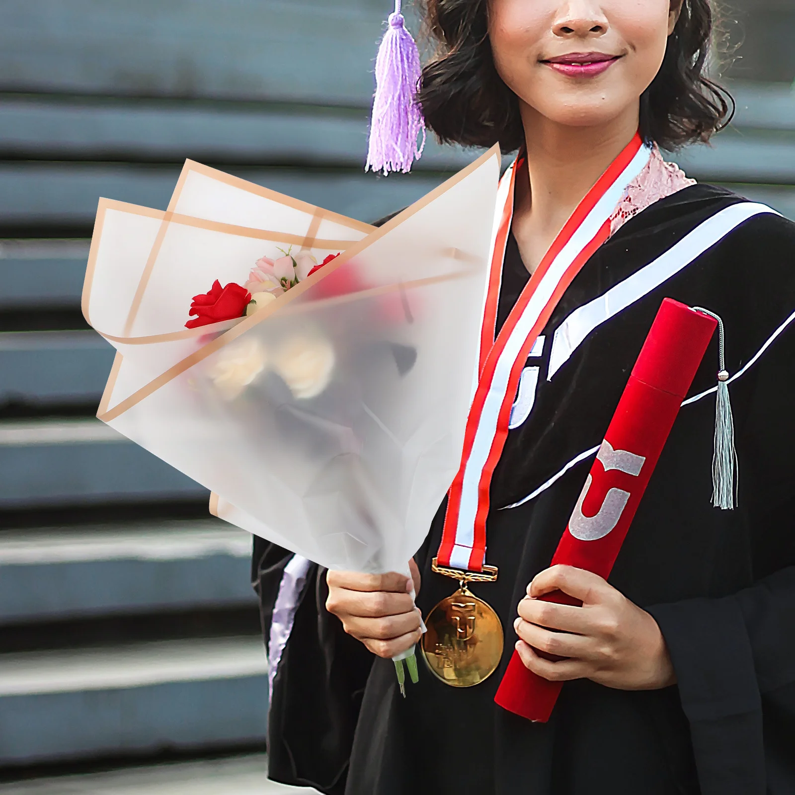 ورق تغليف مقاوم للماء للزهور، أوراق تغليف باقة الزهور، تصميم طبيعي، تغليف الهدايا، ورق زينة